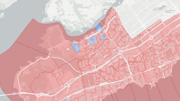 2025 Lac-Saint-Louis poll map