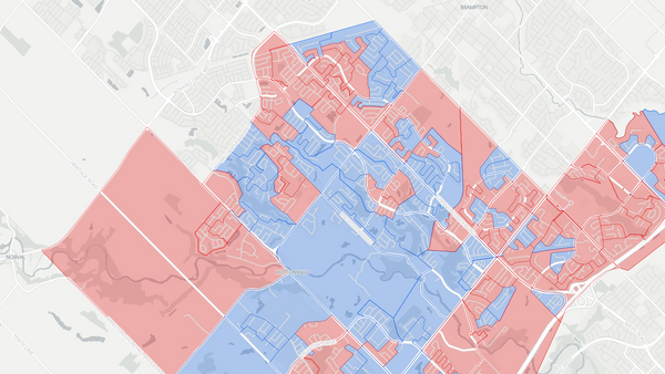 Brampton South 2025 poll-by-poll results map
