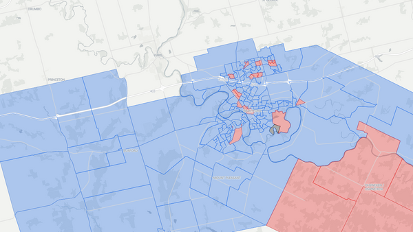 BrantfordâBrant SouthâSix Nations 2025 poll-by-poll results map