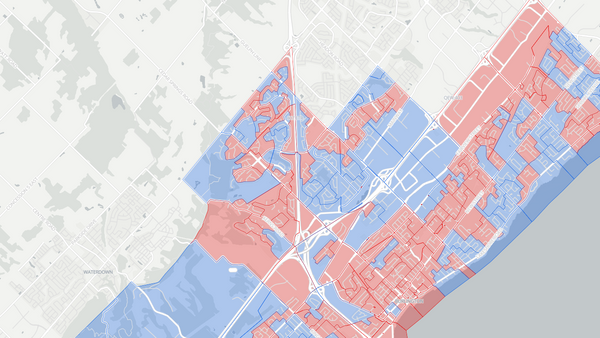 Burlington 2025 poll-by-poll results map