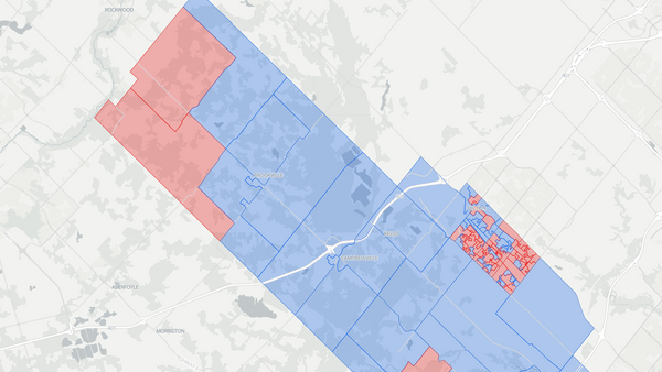 Burlington North—Milton West 2025 poll-by-poll results map