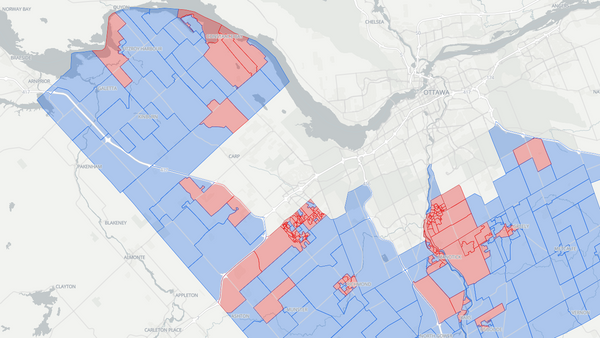 Carleton 2025 poll-by-poll results map