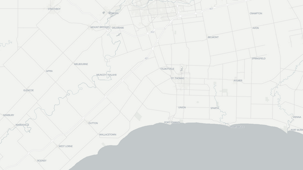 ElginâSt. ThomasâLondon South 2025 poll-by-poll results map