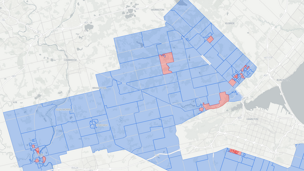 FlamboroughâGlanbrookâBrant North 2025 poll-by-poll results map