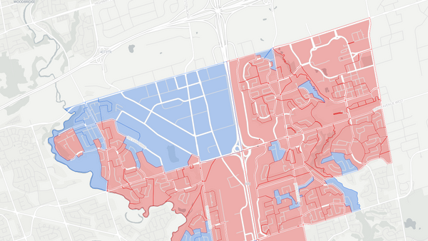 Humber RiverâBlack Creek 2025 poll-by-poll results map