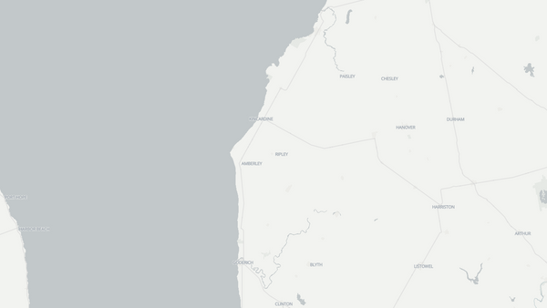 Huron—Bruce 2025 poll-by-poll results map