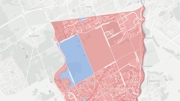 Nepean 2025 poll-by-poll results map