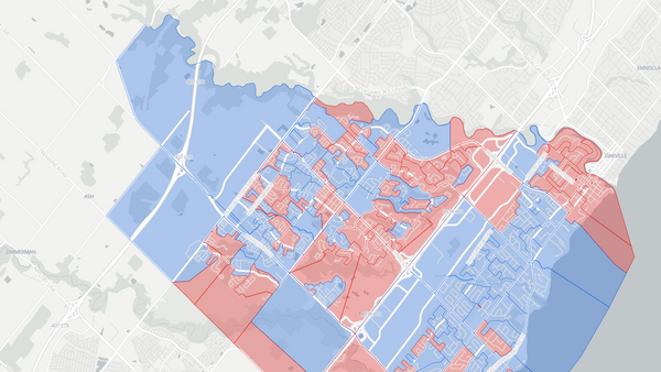 Oakville West 2025 poll-by-poll results map
