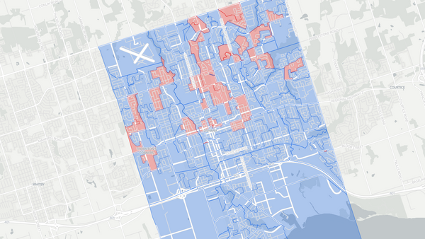 Oshawa 2025 poll-by-poll results map