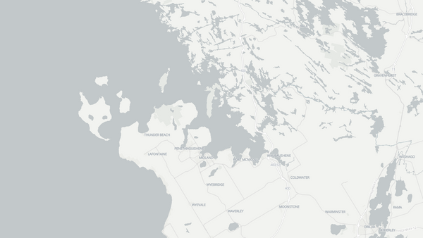 Simcoe North 2025 poll-by-poll results map