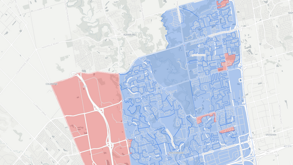 Vaughan—Woodbridge 2025 poll-by-poll results map