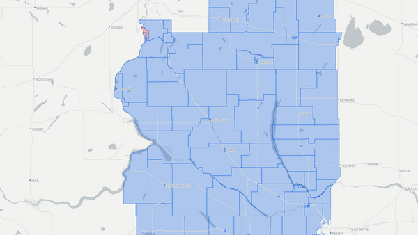 2025 Moose Jaw—Lake Centre—Lanigan poll map