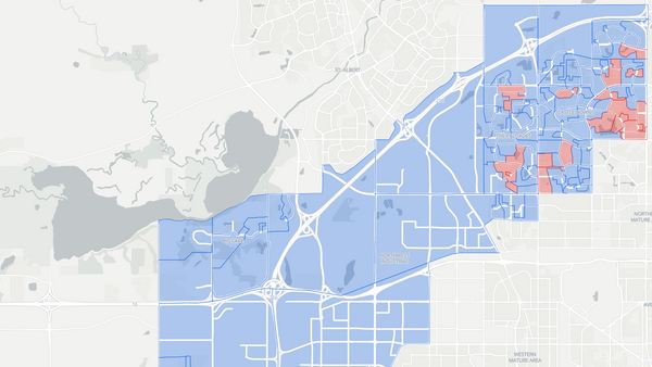 Edmonton Northwest 2025 poll-by-poll results map