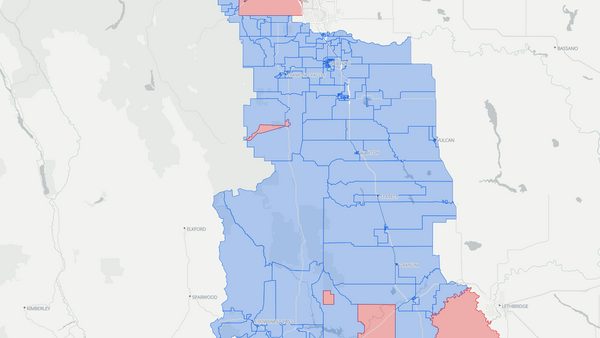 Foothills 2025 poll-by-poll results map