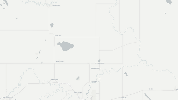 Lethbridge 2025 poll-by-poll results map