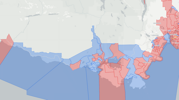 2025 Esquimalt—Saanich—Sooke poll map