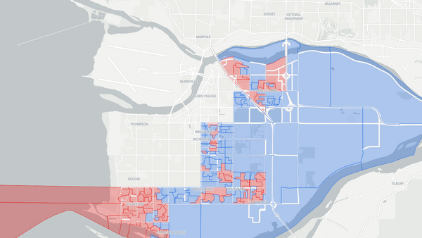 Richmond EastâSteveston 2025 poll-by-poll results map