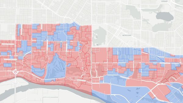 Vancouver Fraserview—South Burnaby 2025 poll-by-poll results map