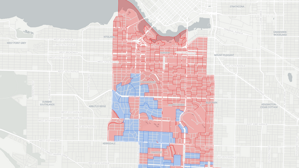 Vancouver Granville 2025 poll-by-poll results map