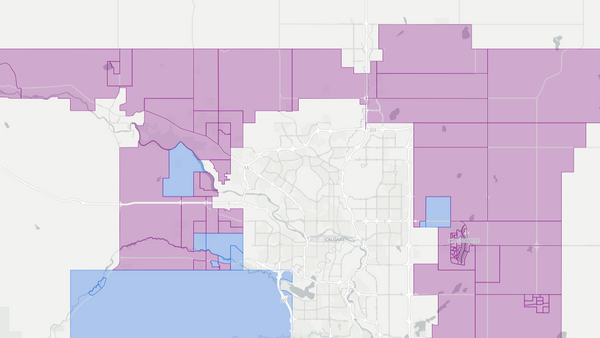 2012 Chestermere-Rocky View poll map