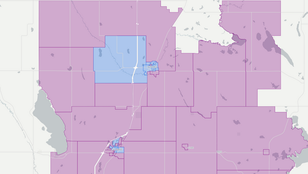2012 Lacombe-Ponoka poll map