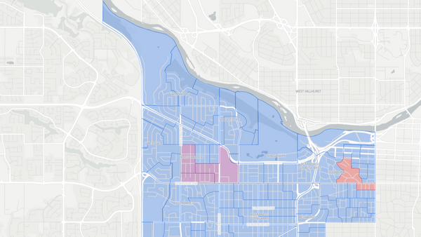 2012 Calgary-Currie poll map