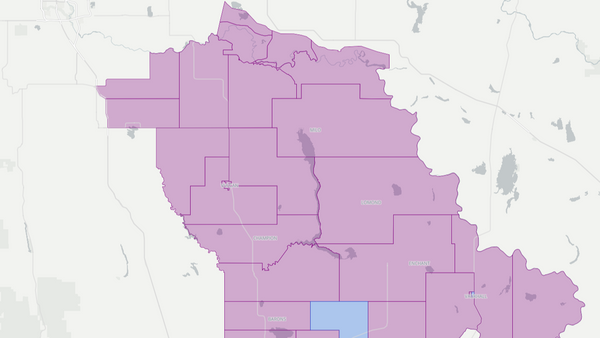 2012 Little Bow poll map