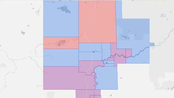 2012 Peace River poll map