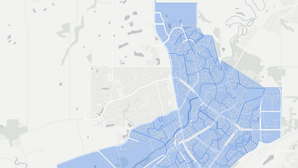 2012 St. Albert poll map