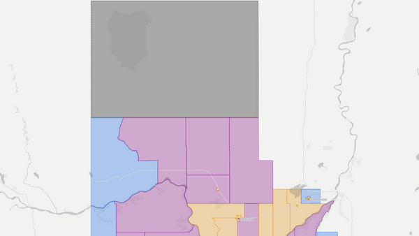 2015 Dunvegan-Central Peace-Notley poll map