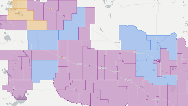 2015 Battle River-Wainwright poll map
