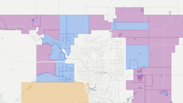2015 Chestermere-Rocky View poll map