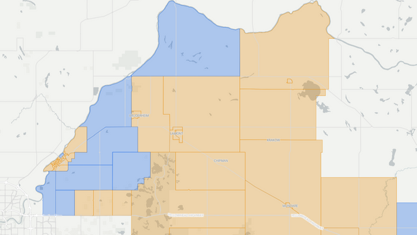 2015 Fort Saskatchewan-Vegreville poll map
