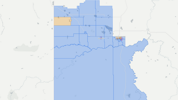 2015 Grande Prairie-Wapiti poll map