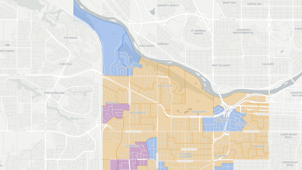 2015 Calgary-Currie poll map