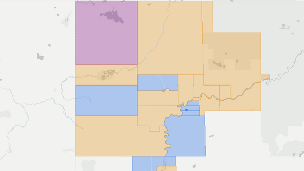 2015 Peace River poll map