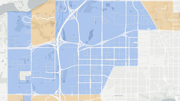 2019 Edmonton-West Henday poll map