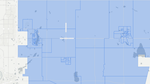 2019 Chestermere-Strathmore poll map