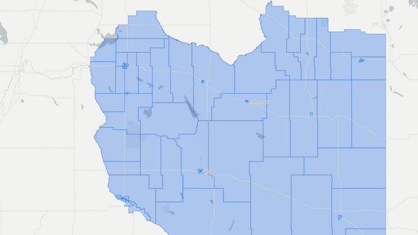 2019 Drumheller-Stettler poll map