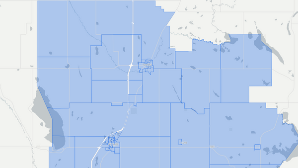 2019 Lacombe-Ponoka poll map