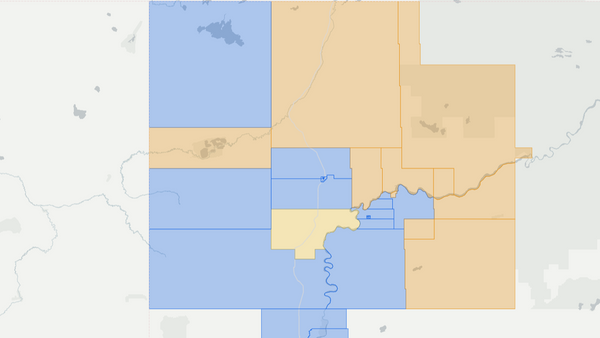 2019 Peace River poll map
