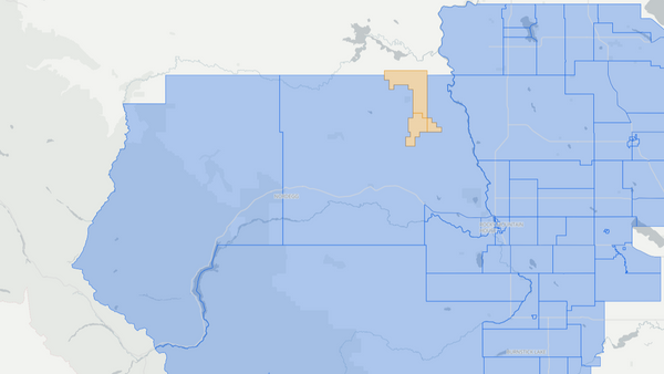 2019 Rimbey-Rocky Mountain House-Sundre poll map