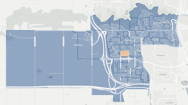 2023 Calgary-Lougheed poll map