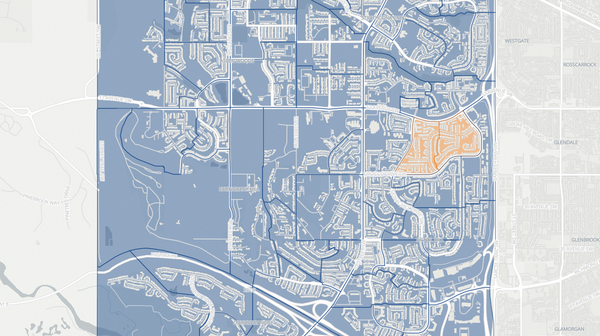 2023 Calgary-West poll map
