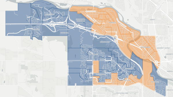 2023 Calgary-Bow poll map