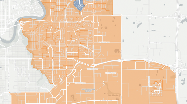 2023 Edmonton-Gold Bar poll map