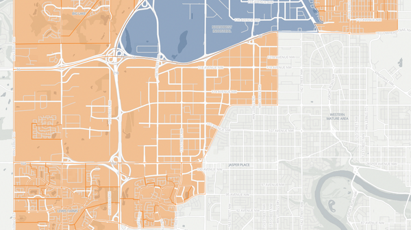 2023 Edmonton-West Henday poll map