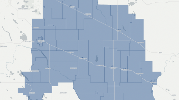 2023 Camrose poll map