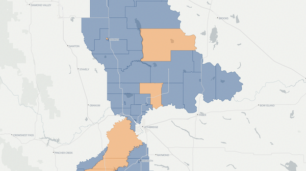 2023 Cardston-Siksika poll map