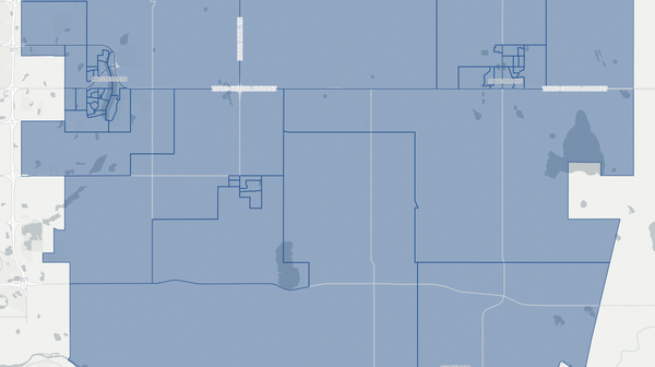 2023 Chestermere-Strathmore poll map